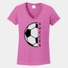 Ladies Heavy Cotton ™ 100% Cotton V Neck T Shirt Thumbnail