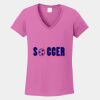 Ladies Heavy Cotton ™ 100% Cotton V Neck T Shirt Thumbnail