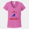 Ladies Heavy Cotton ™ 100% Cotton V Neck T Shirt Thumbnail
