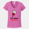 Ladies Heavy Cotton ™ 100% Cotton V Neck T Shirt Thumbnail