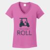 Ladies Heavy Cotton ™ 100% Cotton V Neck T Shirt Thumbnail